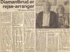 Avis artikkel fra Herning Folkeblad da Anne og Gerlak havde diamantbryllup