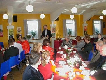 Jubilæumsreception - Nicolai Wammen holder tale - roser os som den bedste partiforening i Århus kommune - mon dog!!